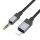Cablu AUX Jack 3,5 mm (masculin) Lightning (masculin) Hoco 1 m UPA32A negru