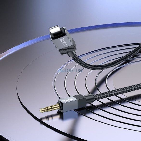 Cablu AUX Jack 3,5 mm (masculin) Lightning (masculin) Hoco 1 m UPA32A negru