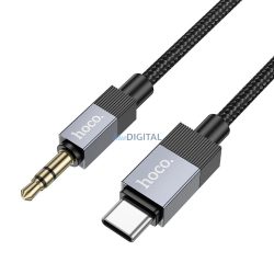   Cablu AUX Jack 3,5 mm (masculin) USB C (masculin) Hoco 1 m UPA32B negru