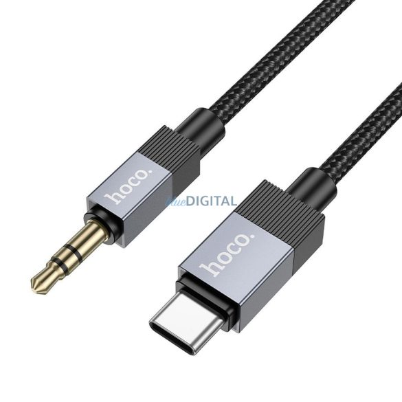 Cablu AUX Jack 3,5 mm (masculin) USB C (masculin) Hoco 1 m UPA32B negru
