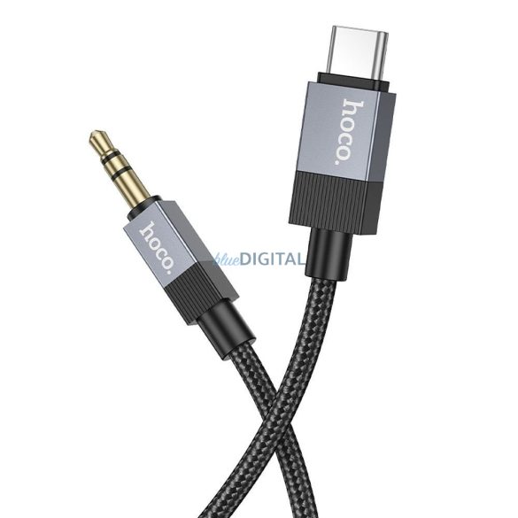 Cablu AUX Jack 3,5 mm (masculin) USB C (masculin) Hoco 1 m UPA32B negru