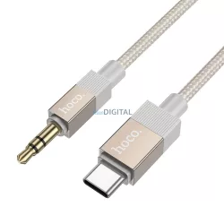   Cablu AUX Jack 3,5 mm (masculin) USB C (masculin) Hoco 1 m UPA32B auriu