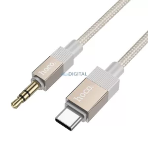 Cablu AUX Jack 3,5 mm (masculin) USB C (masculin) Hoco 1 m UPA32B auriu