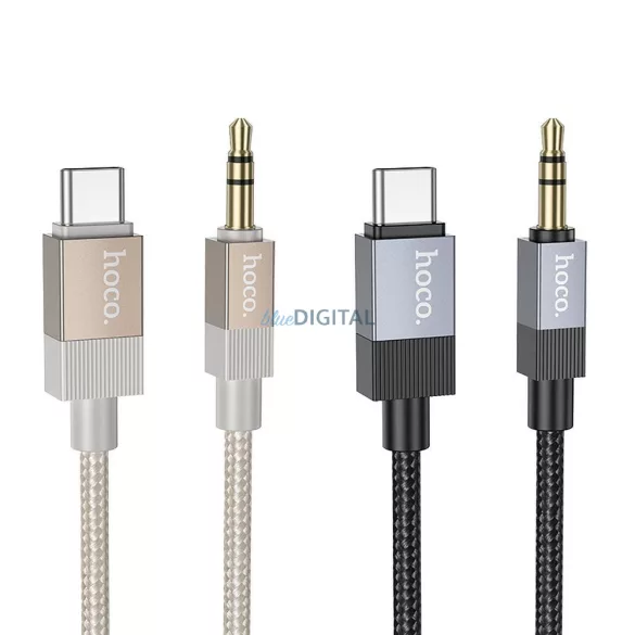 Cablu AUX Jack 3,5 mm (masculin) USB C (masculin) Hoco 1 m UPA32B auriu