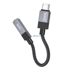   Adaptor AUX USB C (masculin) la jack de 3,5 mm (feminin) Hoco UPA32C negru