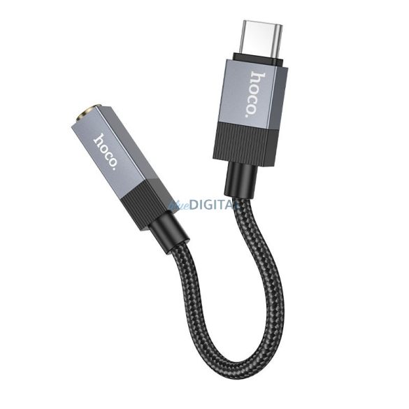 Adaptor AUX USB C (masculin) la jack de 3,5 mm (feminin) Hoco UPA32C negru