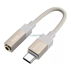   Adaptor AUX USB C (masculin) la jack de 3,5 mm (feminin) Hoco UPA32C auriu
