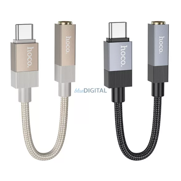 Adaptor AUX USB C (masculin) la jack de 3,5 mm (feminin) Hoco UPA32C auriu