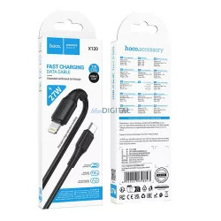 Cablu USB C Lightning Hoco PD 27W 1 m X120 negru