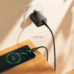 Cablu USB C la USB C Hoco 3A 60W 1 m X120 negru