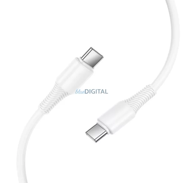 Cablu USB C-USB C Hoco 3A 60W 1 m X120 alb