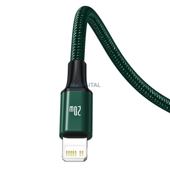 Cablu BASEUS 3in1 Tip C la Micro USB / Lightning / Tip C PD 20W CAMLT-SC06 1,5 m verde