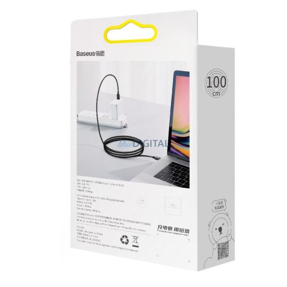 Baseus CATYS-B01 Superior Series Type-C - Cablu Type-C 100W PD 100cm - negru