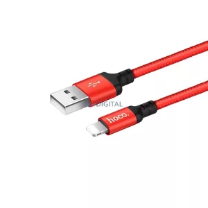 HOCO speed pentru iPhone Lightning cablu de încărcare cu 8 pini X14 roșu și negru