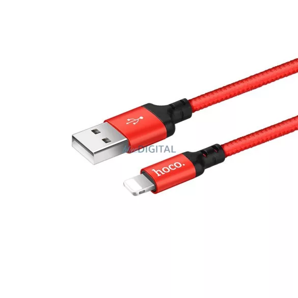 HOCO speed pentru iPhone Lightning cablu de încărcare cu 8 pini X14 roșu și negru