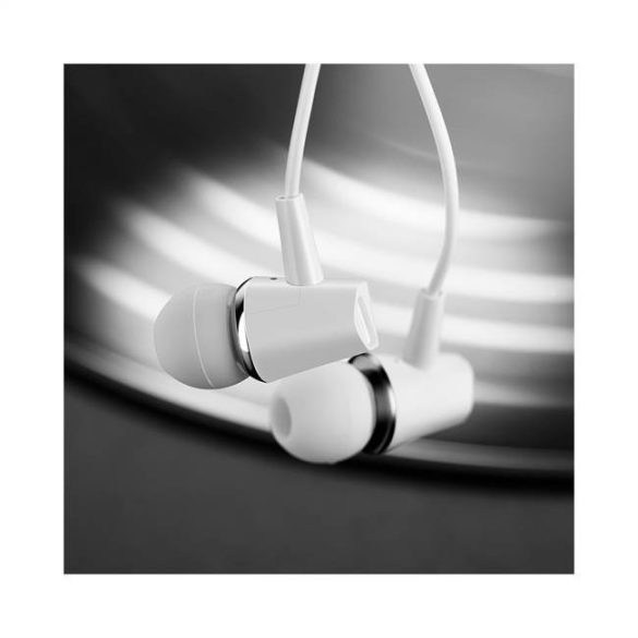 Căști HOCO Drumbeat universal cu microfon M34 alb