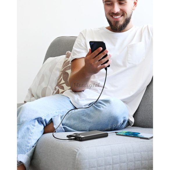Power Bank VEGER C10 - 10 000mAh (Micro + Typ C + Lightning 8-pin) negru