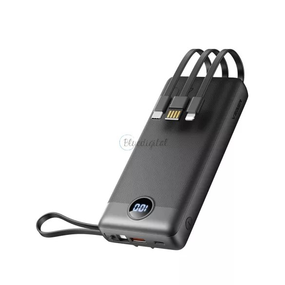 Power Bank VEGER C20 - 20 000mAh (Micro + Typ C + Lightning 8-pin) negru