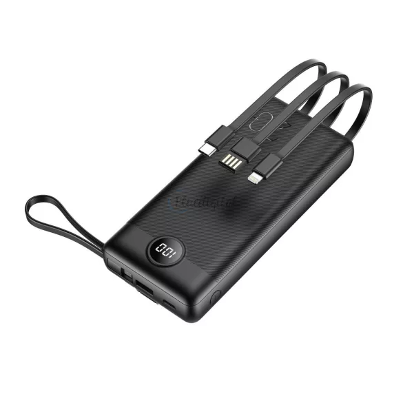 Power Bank VEGER C20 - 20 000mAh (Micro + Typ C + Lightning 8-pin) negru