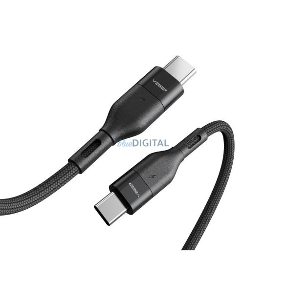 Cablu VEGER Tip C la Tip C PD 65W 3A CC01 1,2m negru