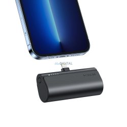   Power Bank VEGER PlugOn - 5000mAh cu conector pentru Lightning 8 pini PD20W negru (W0556P)