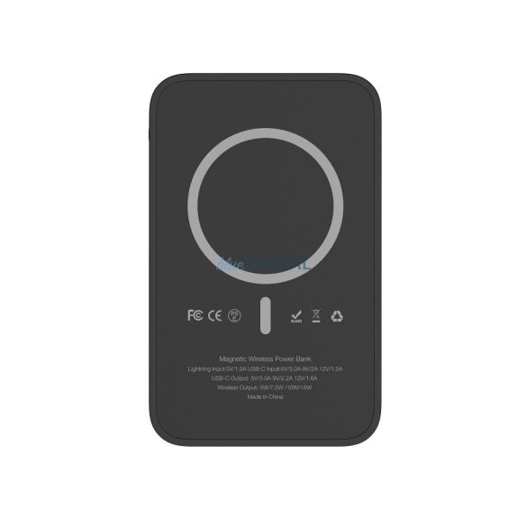 Power Bank VEGER MagOn cu suport pentru încărcare wireless MagSafe 15W- 5 000mAh PD20W negru (V0553P)