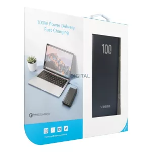 Powerbank VEGER 20 000 mAh PD QC3.0 5A 100W T100 (W2032C-100) negru