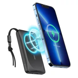   Veger MagOn MagSafe powerbank 10000mAh 2A 20W PD QC3.0 - negru