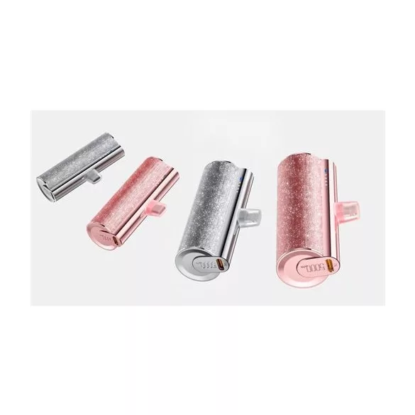 Power Bank VEGER PlugOn - 5000mAh cu integrat pentru tip C PD 20W negru (W0573) violet