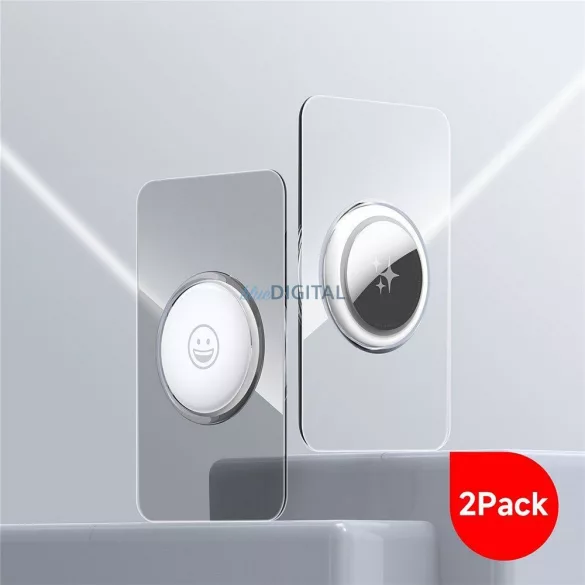 DUX DUCIS manșon de protecție în formă de card pentru AirTag 2 buc transparent + negru