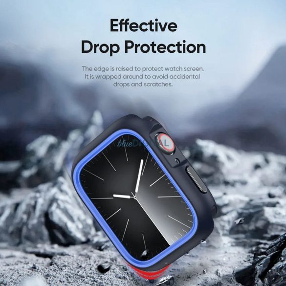 Dux Ducis Bamo Caz Apple Watch 10 42mm - albastru miezul nopții-albastru deschis