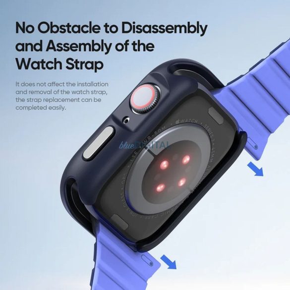 Dux Ducis Bamo Caz Apple Watch 10 42mm - albastru miezul nopții-albastru deschis