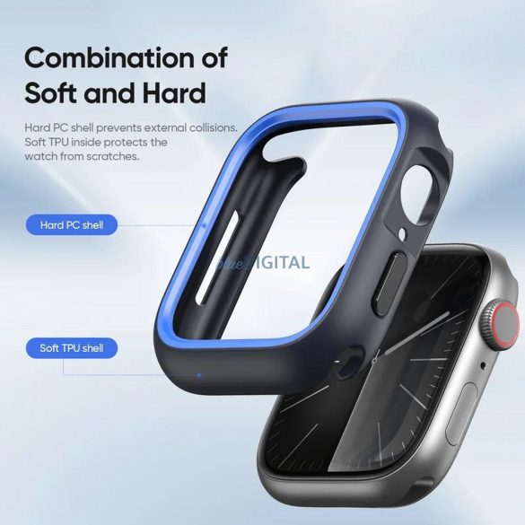 Dux Ducis Bamo Caz Apple Watch 10 42mm - albastru miezul nopții-albastru deschis
