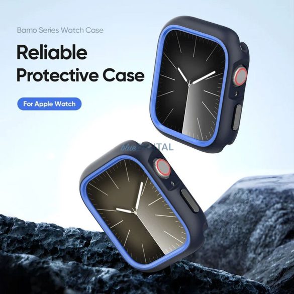 Dux Ducis Bamo Caz Apple Watch 10 42mm - albastru miezul nopții-albastru deschis