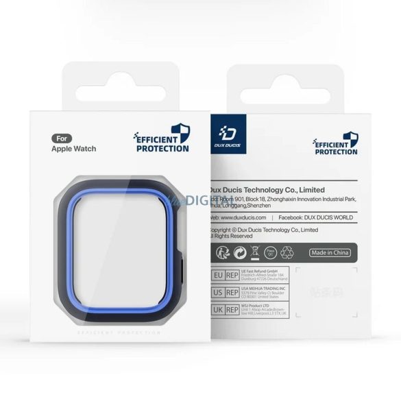 Dux Ducis Bamo Caz Apple Watch 10 46mm - albastru miezul nopții-albastru deschis