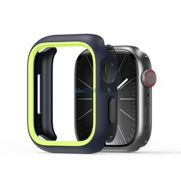 Dux Ducis Bamo Caz Apple Watch 10 46mm - albastru miezul nopții-limegreen