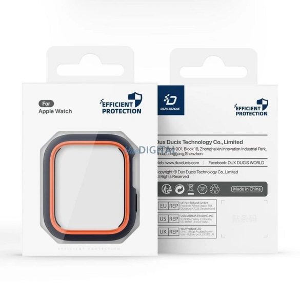 Dux Ducis Bamo Carcasă Apple Watch 10 46mm - albastru-noapte-portocaliu
