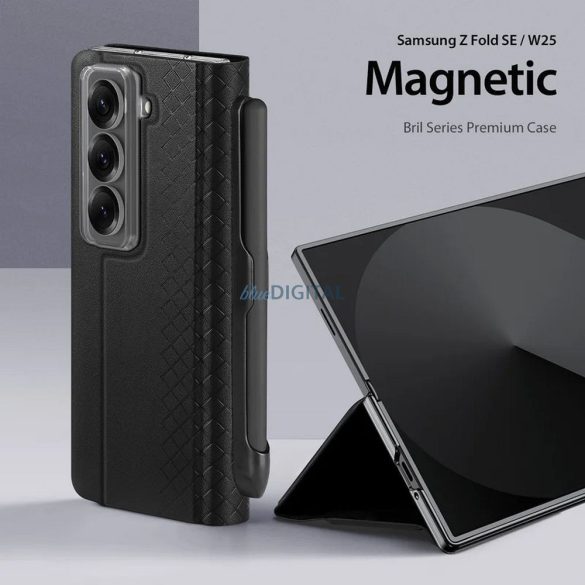 Husă Dux Ducis Bril cu suport pentru stilou pentru Samsung Galaxy Z Fold SE - negru