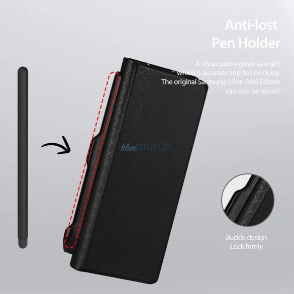 Husă Dux Ducis Bril cu suport pentru stilou pentru Samsung Galaxy Z Fold SE - negru