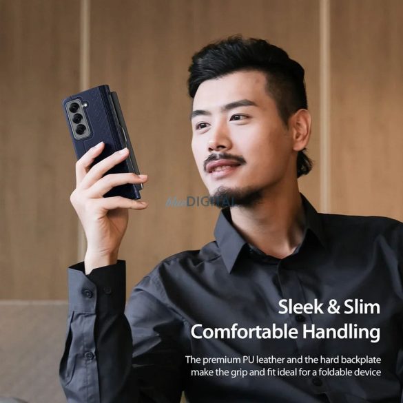 Husă Dux Ducis Bril cu suport pentru stilou pentru Samsung Galaxy Z Fold SE - albastru