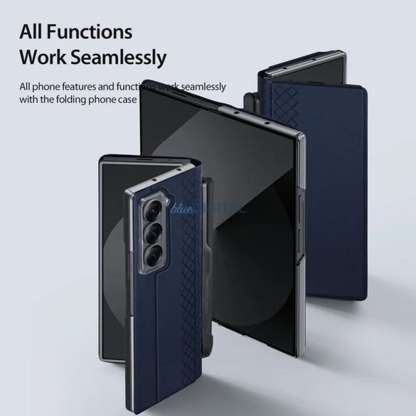 Husă Dux Ducis Bril cu suport pentru stilou pentru Samsung Galaxy Z Fold SE - albastru