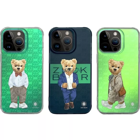 HUSĂ! - Carcasă Zuck Bear French Riviera pentru iPhone 15 Pro Max - model "Saint Tropez shimmer"