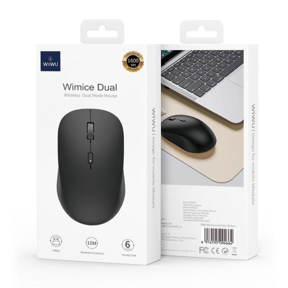 WiWU - Mouse fără fir WiMiCE Dual Mode WM108 - negru