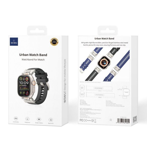 WiWU - Curea de ceas urban Wi-WB012 42/44/45/49 mm - negru