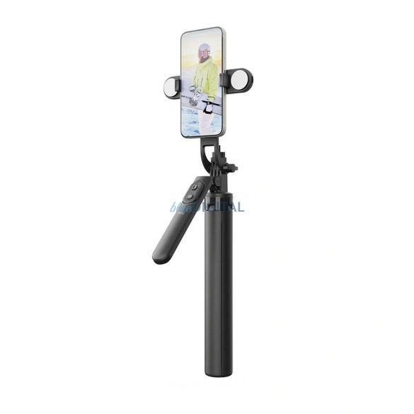 WiWU - Wi-SE012 Selfie Stick cu funcție de trepied și lumină LED dublă