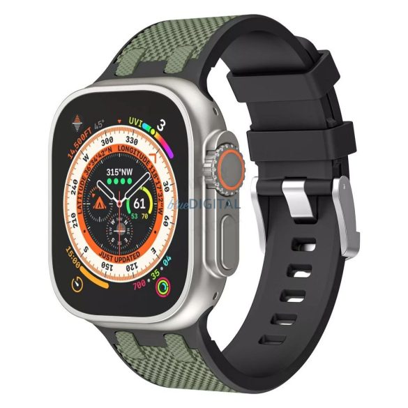 WiWU Wi-WB015 Kylin curea de înlocuire Apple Watch 42/44/45/49 mm - verde măslin