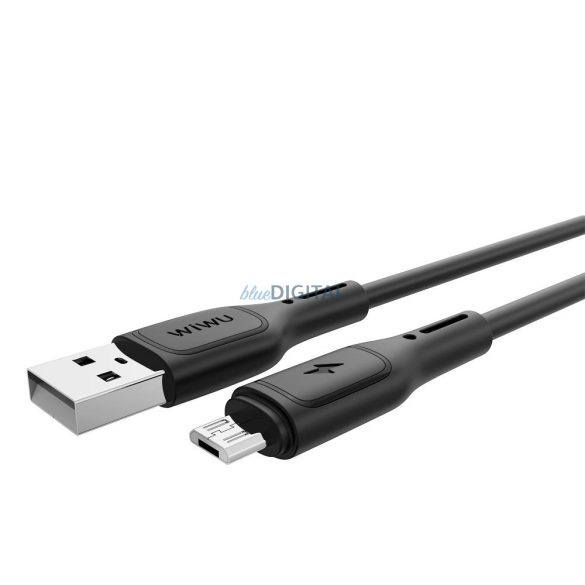 WiWU Wi-C001 Starlink Series USB-A - cablu micro USB 2.4A 100cm - negru
