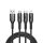 WiWU Wi-045E Starlink Series Cablu USB-A - Type-C/Lightning/micro USB 3.1A 100cm - negru