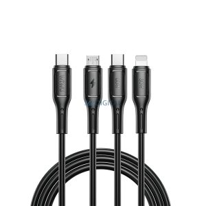 WiWU Wi-046E Starlink Series Type-C - Cablu fulger/micro USB/Type-C 60W 100cm - negru