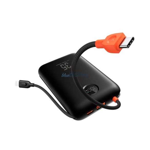 Veger K2 (W2068) powerbank cu conexiune 1xUSB-A și 1xUSB-C cu Type-C încorporat și cablu Lightning 20000mAh 35W PD QC3.0 - negru